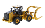#85635 1/64 Caterpillar 950M Wheel Loader with Log Fork & Bucket Attachment