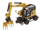 #85656 1/87 Caterpillar M323F Railroad Wheeled Excavator, CAT Yellow