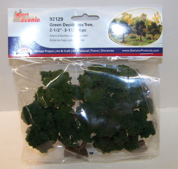 92129 Green Deciduous Tree 6-pc Set | Action Toys