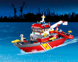 #B0630 Fireboat & Oil Tank Building Block Set