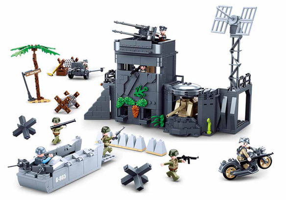 B0861 WWII D-Day The Atlantic Wall Building Block Set | Action Toys