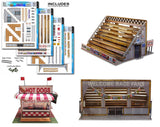 #BK6402 1/64 Bleacher & Hot Dog Stand Building Kit