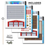 #BK6414 1/64 Fire Department Building Kit
