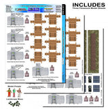 #BK6430 1/64 Porta-Potty & Park Benches Building Set