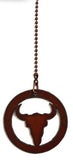 #FP86 Metal Buffalo Skull Fan Pull