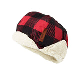 #J00875 Buffalo Plaid Bomber Hat Set