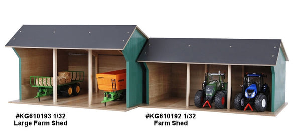 #KG610192 1/32 Wooden Farm Machinery Shed for Tractors