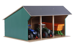 #KG610193 1/32 Large Wooden Farm Shed for 3 Tractors