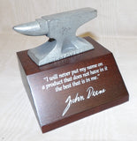 #01096 John Deere Historical Anvil Paperweight - 150th Anv.