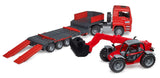#02774 1/16 Red MAN TGA 41.440 Loader Truck with Manitou MLT633 Turbo Telescopic Loader