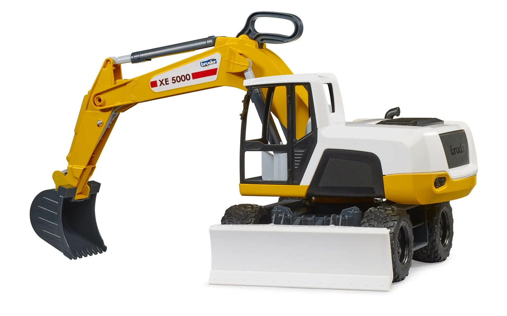 #03413 1/16 White & Yellow Bruder XE 5000 Excavator | Action Toys