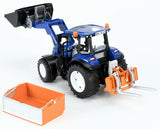 #09861 1/16 New Holland Powerstar T5.120 with Loader & Bale Loading Box