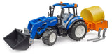 #09861 1/16 New Holland Powerstar T5.120 with Loader & Bale Loading Box