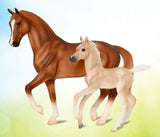 #B-FS-10251 1/12 Power & Precision - Warmblood Stallion & Foal Set