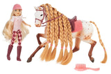 #B-FS-10652 1/12 Tess & Birdie, English Rider & Appaloosa Playset