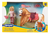 #B-FS-10652 1/12 Tess & Birdie, English Rider & Appaloosa Playset