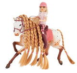 #B-FS-10652 1/12 Tess & Birdie, English Rider & Appaloosa Playset