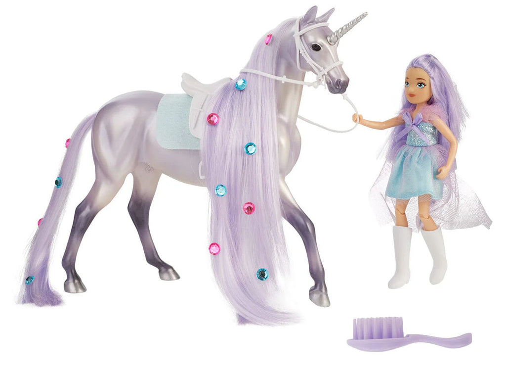 #B-FS-10653 1/12 Twila & Moonstone, Fantasy Rider & Unicorn Playset