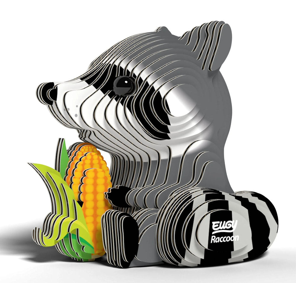 #107559 EUGY Raccoon 3D Cardboard Craft Puzzle