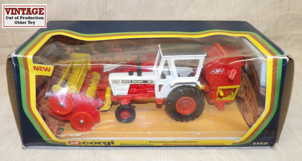 #1112 1/32 David Brown 1412 Tractor with Combine Harvester - Bad Box, AS IS