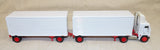 #117-602 1/53 Freightliner Day Cab with Dual Fruehauf Pup Trailers, Pre-Owned