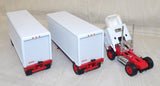 #117-602 1/53 Freightliner Day Cab with Dual Fruehauf Pup Trailers, Pre-Owned