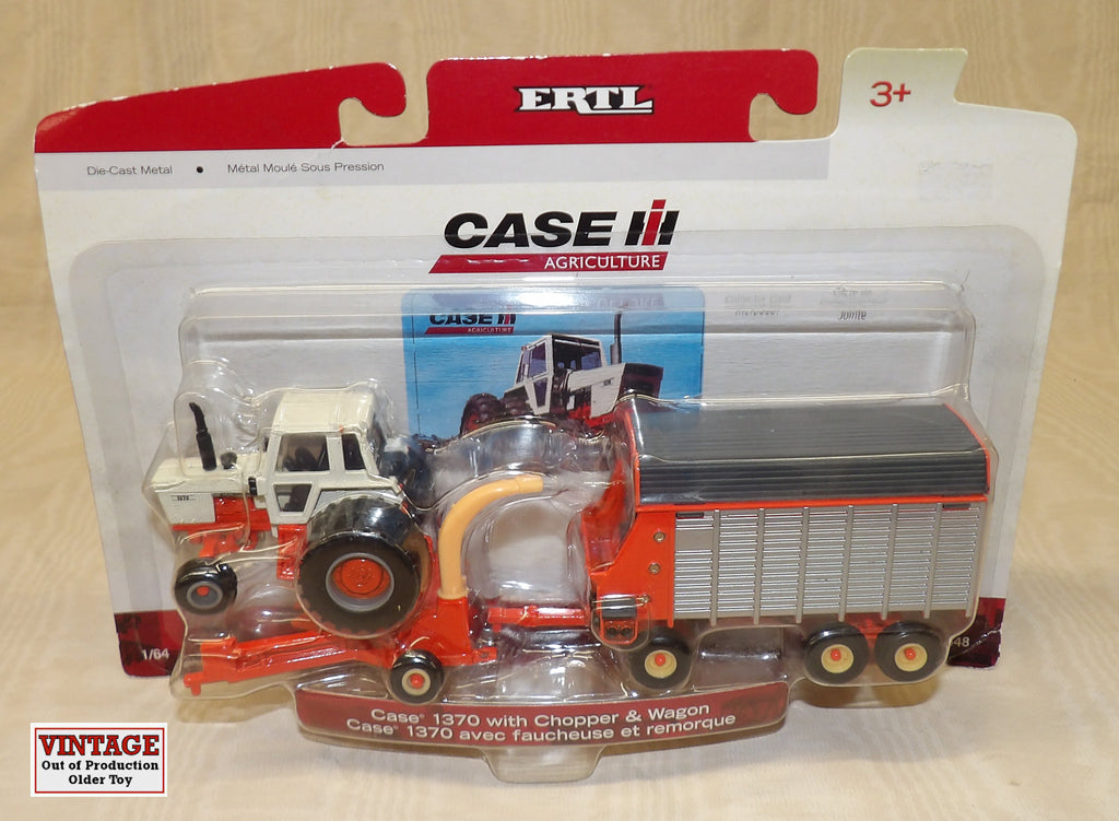 #14548 1/64 Case 1370 Tractor with Forage Chopper and Forage Wagon
