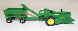 #15086 1/64 John Deere 630 Tractor with Mounted Corn Picker & Flarebox Wagon - No Package, AS IS