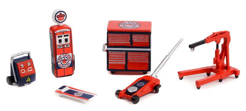 #16215-C 1/64 Red Crown Gasoline Shop Tool Accessories Set