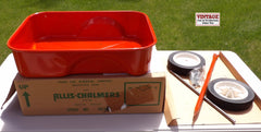 #191AO Orange Allis Chalmers Pedal Tractor Wagon