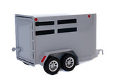 #200847 1/16 Gray Bumper Pull 2-Horse Trailer