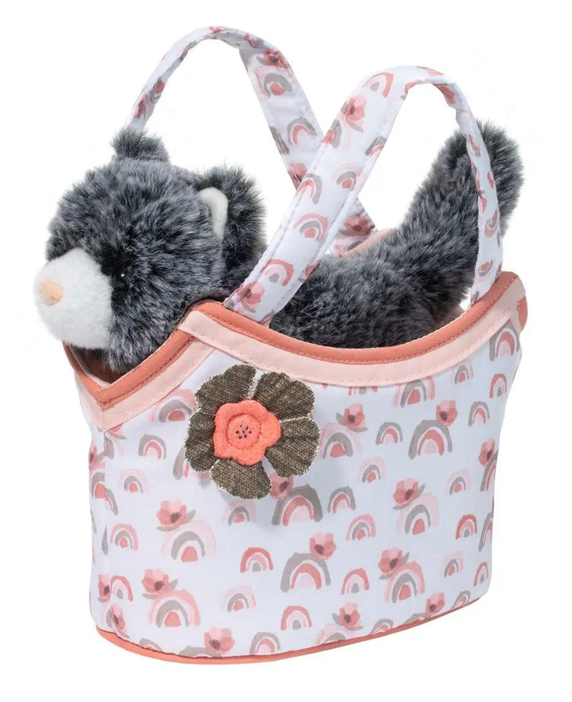 #2141D Watercolor Rainbow Sassy Sak with Gray Cat