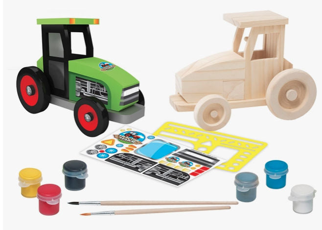 #21901 Farm Tractor Wood Painting Kit