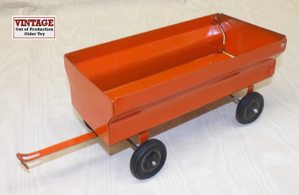 #2212-5 1/16 Orange Flarebox Wagon with Rubber Tires - Used, No Box, AS IS
