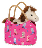 #2224D Cowgirl Boots Sassy Sak with Horse Plush