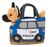 #2232D Police Car Pet Sak with German Shepherd Dog Plush
