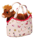 #2234D Bestie Westie Sassy Sak with Highland Cow Plush