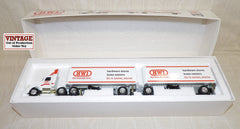 #2988EO 1/64  HWI Hardware Stores Volvo Cab with Pup Trailers, Limited Edition