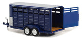 #30425 1/64 Dark Blue 14-Foot Livestock Trailer