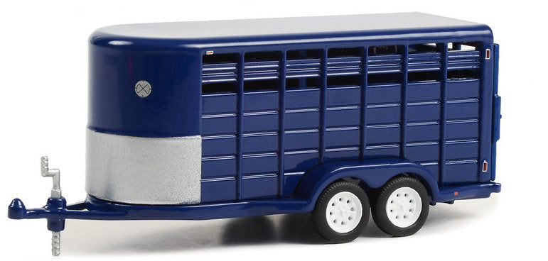 #30425 1/64 Dark Blue 14-Foot Livestock Trailer