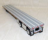 #30468 1/64 Black Peterbilt 379 with 36" Sleeper and Wilson Roadbrute Spread-Axle Flatbed Trailer