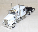 #30846 1/64 White Kenworth W900 with Transcraft Drop Deck Spread Axle Trailer