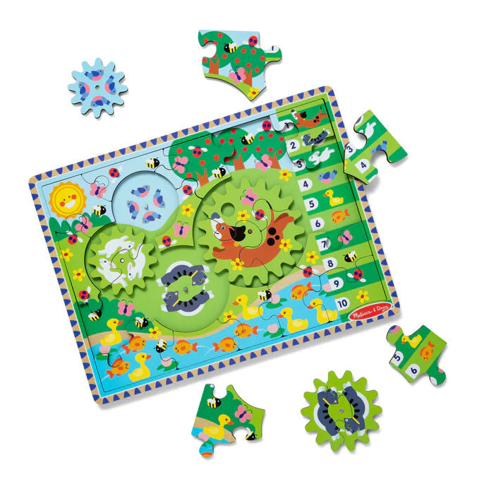 Action Puzzle #31004 Wooden Animal Chase I-Spy Gear Puzzle | Action Toys