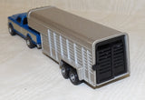 #311EP 1/64 Blue & Silver Ford F-250 with Livestock Trailer - No Package, AS IS