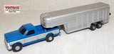 #311EP 1/64 Blue & Silver Ford F-250 with Livestock Trailer - No Package, AS IS