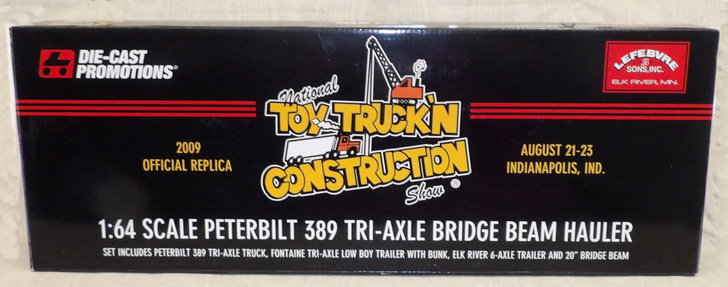 #32165 1/64 LeFebvre & Sons Peterbilt 389 Tri-Axle Bridge Beam Hauler, 2009 National Toy Truck'n Construction Show