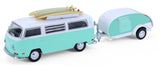 #32330-B 1/64 1971 Volkswagen Type 2 with Teardrop Trailer & Surfboards