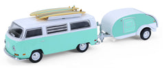 #32330-B 1/64 1971 Volkswagen Type 2 with Teardrop Trailer & Surfboards