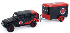 #32330-C 1/64 Diablo Sport 2012 Jeep Wrangler Unlimited with Small Cargo Trailer