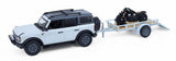 #32330-D 1/64 2021 Ford Bronco 4-Door Badlands with Utility Trailer & Motorcycle